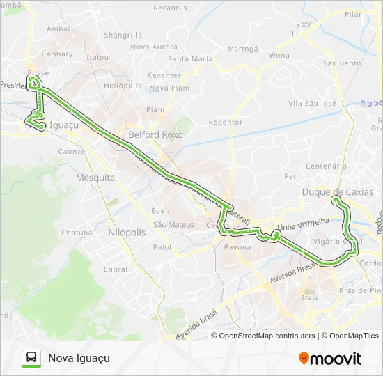 134I Bus Line Map