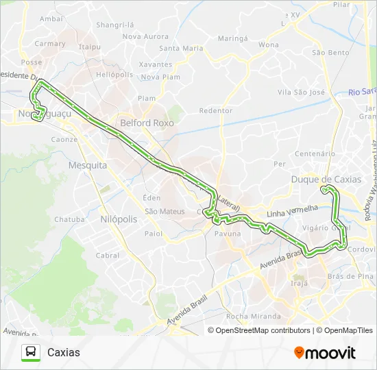 134I Bus Line Map