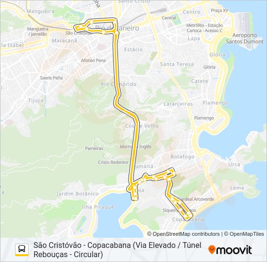 Mapa da linha 463 de ônibus