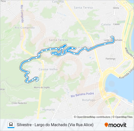 Mapa da linha 507 de ônibus