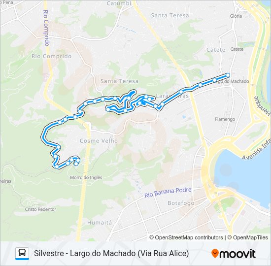 Mapa da linha 507 de ônibus