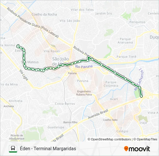 519I Bus Line Map