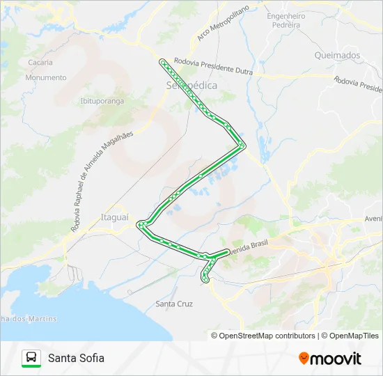 733P Bus Line Map
