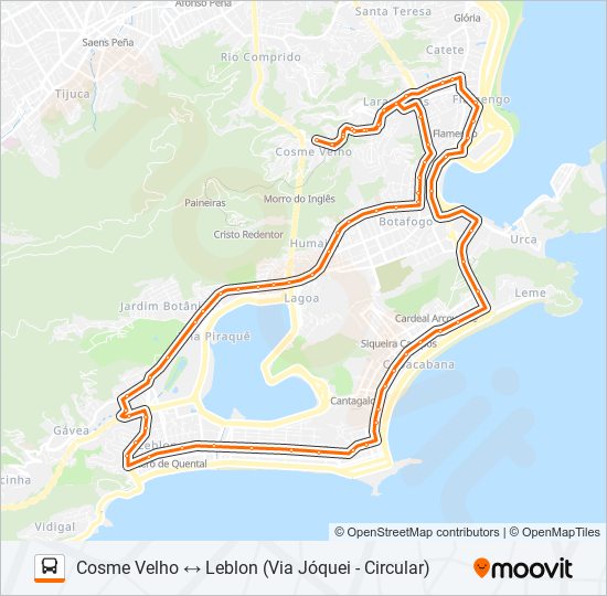 583 Route: Schedules, Stops & Maps - Cosme Velho ↔ Leblon (Via