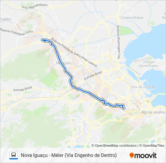 543L Bus Line Map