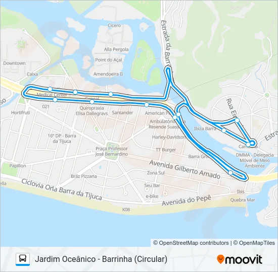844 Bus Line Map