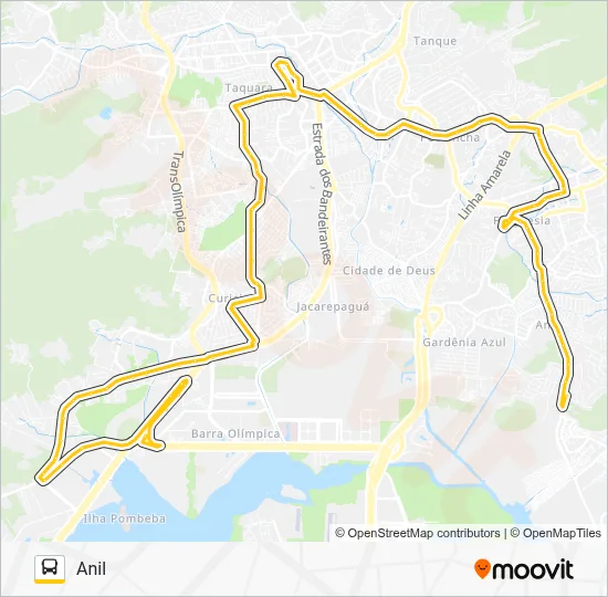 54 Bus Line Map
