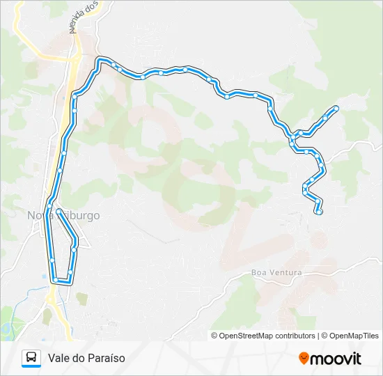 32-A Bus Line Map