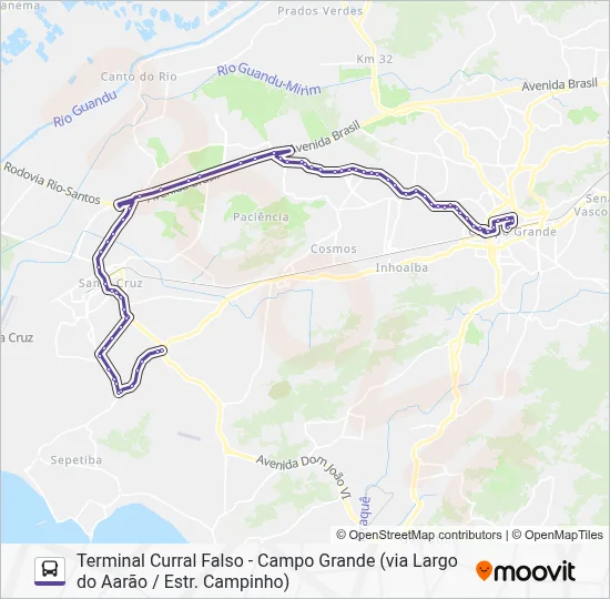804 Bus Line Map