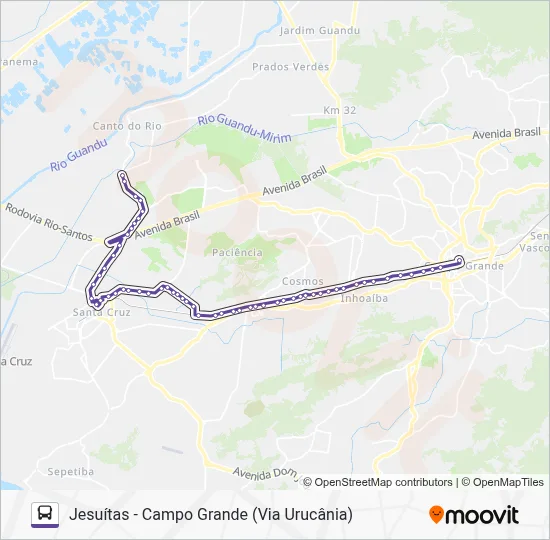 825 Bus Line Map