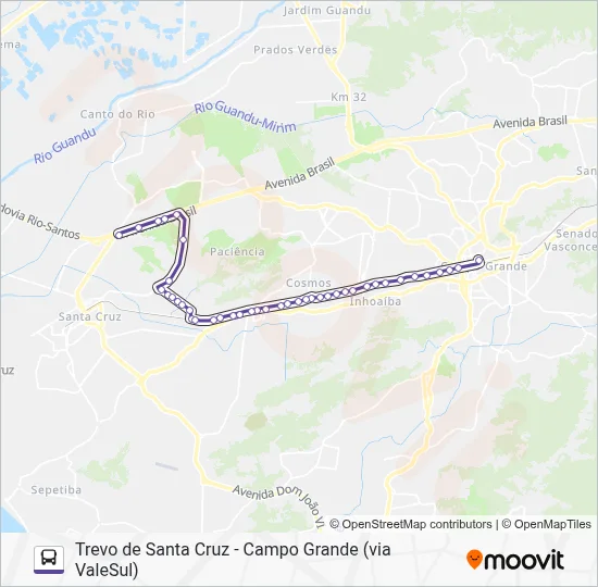 868 Bus Line Map