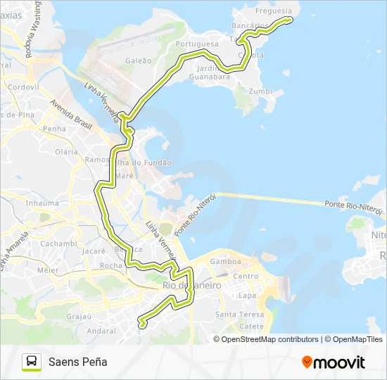 634 Bus Line Map