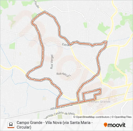 822 Bus Line Map