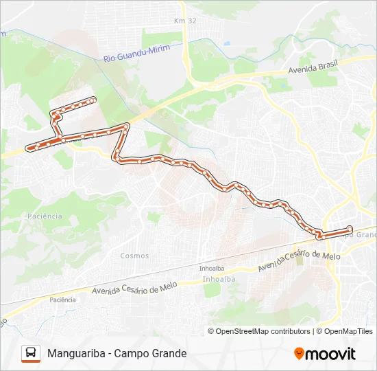 833 Bus Line Map