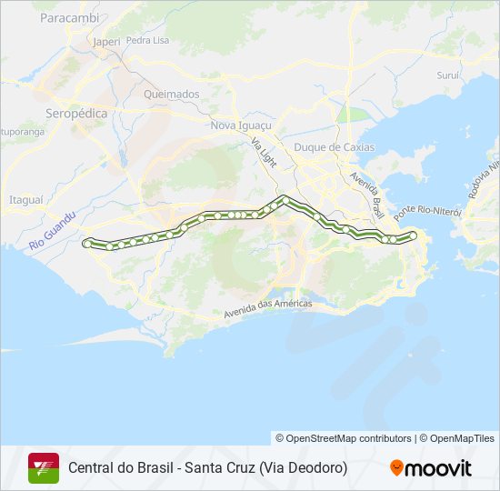 Mapa de RAMAL SANTA CRUZ de tren