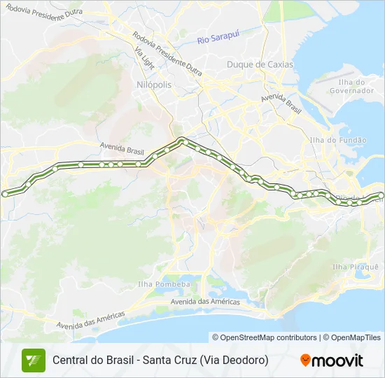 RAMAL SANTA CRUZ Train Line Map