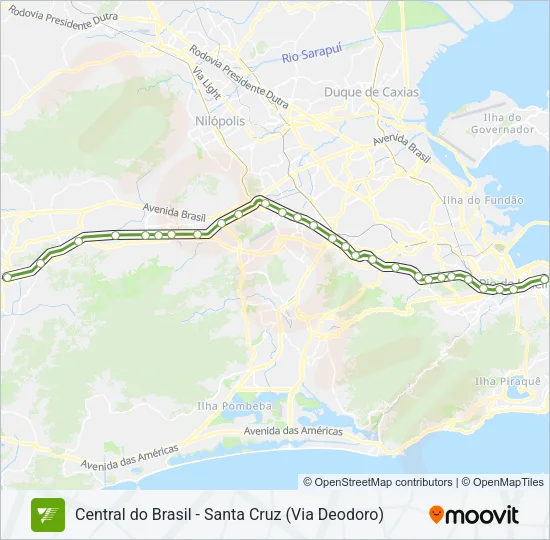 RAMAL SANTA CRUZ Train Line Map