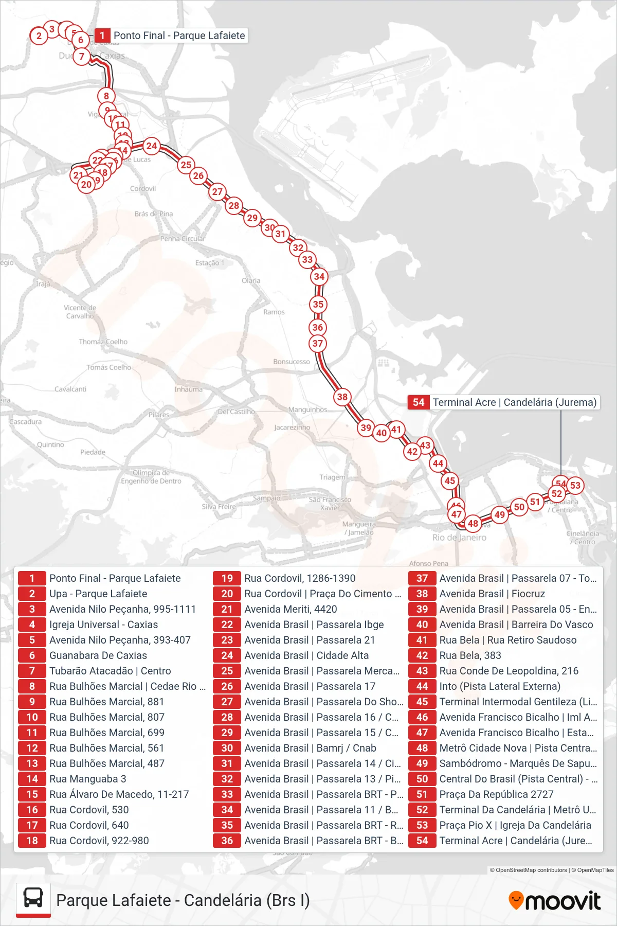 104C bus Line (Candelária (Parador)) route and stops on a map