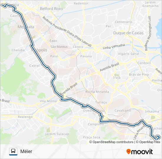 544L Bus Line Map