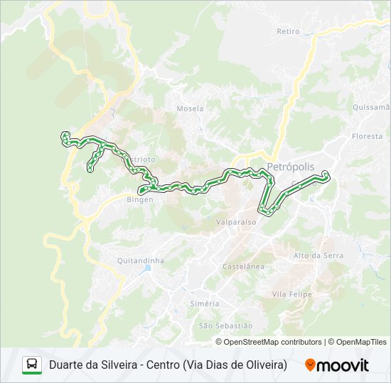 Mapa da linha 019 (EXECUTIVO) de ônibus