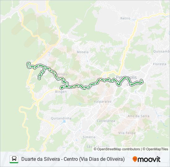 Mapa da linha 019 (EXECUTIVO) de ônibus