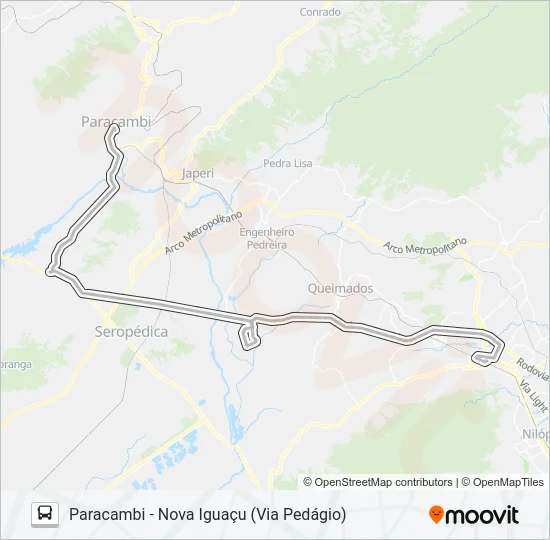 105P Bus Line Map