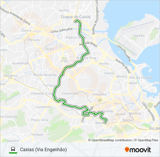 Mapa da linha 560L de ônibus