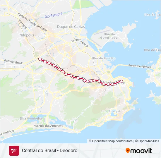 RAMAL DEODORO Train Line Map