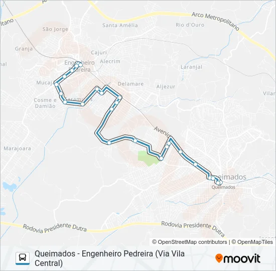 640I Bus Line Map