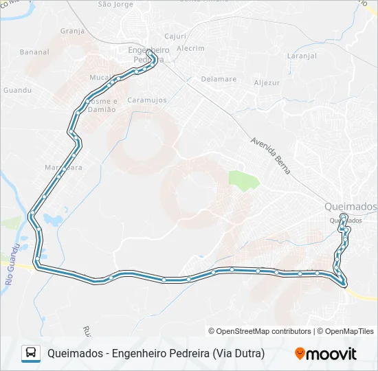 645I Bus Line Map