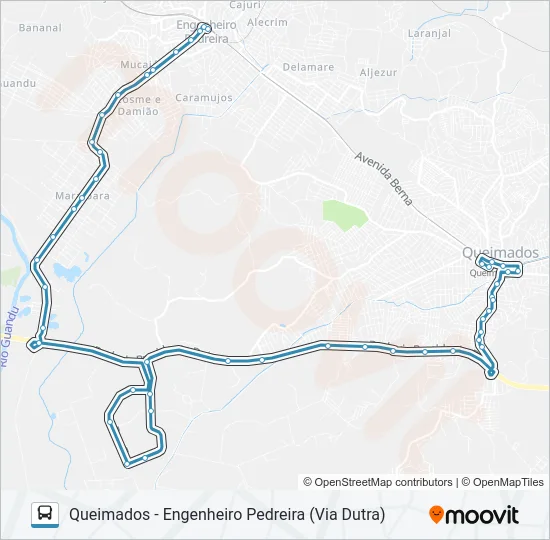 645I Bus Line Map