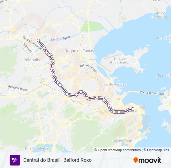 RAMAL BELFORD ROXO Train Line Map