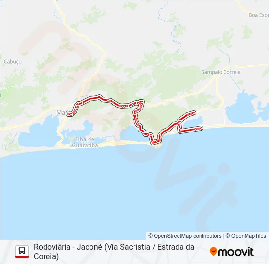 E14A Bus Line Map