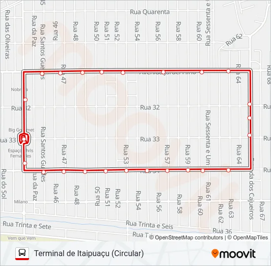E34 Bus Line Map