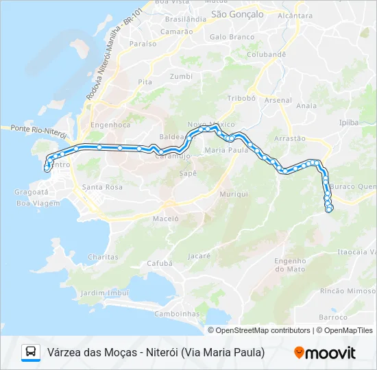 536R Bus Line Map