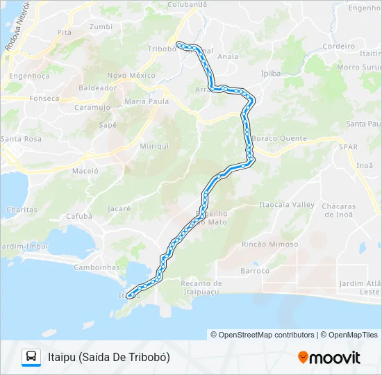 537R Bus Line Map