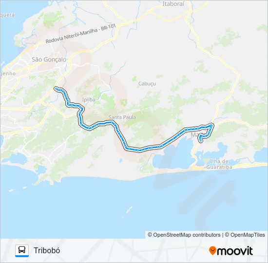 544R Bus Line Map
