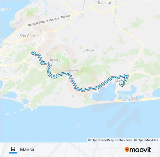 544R Bus Line Map