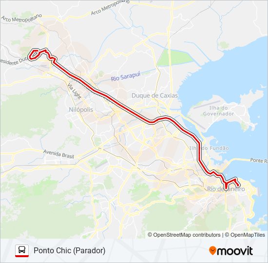 Mapa de 493B de autobús