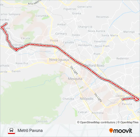 702B Bus Line Map