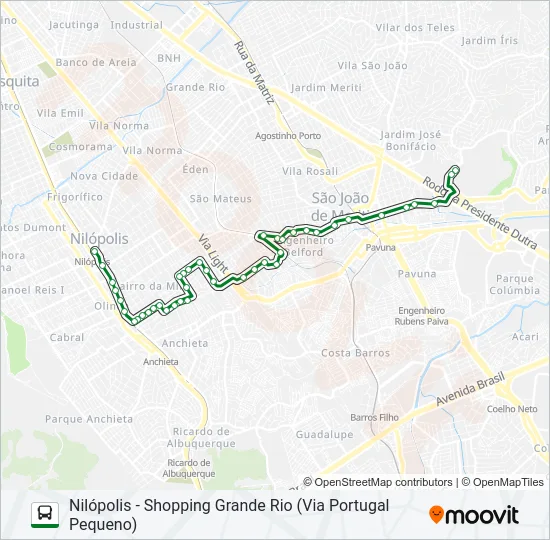 103I Bus Line Map