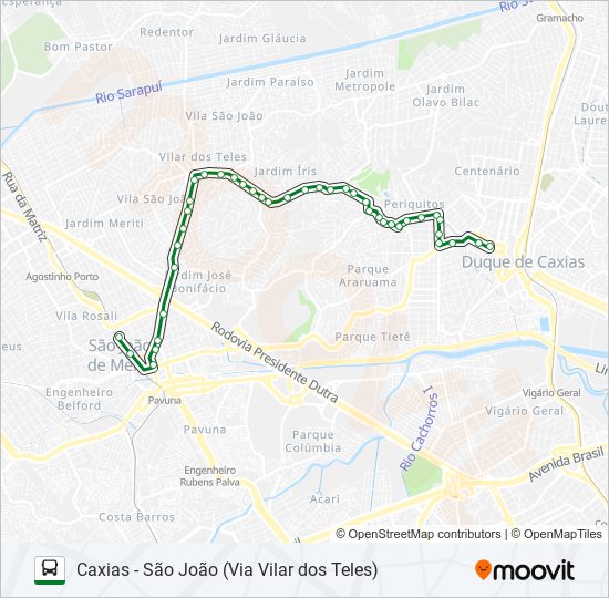 Mapa de 109I de autobús