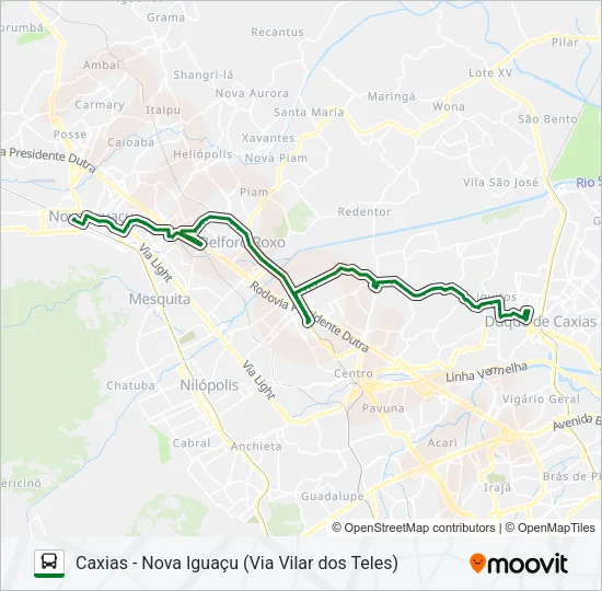 136I Bus Line Map