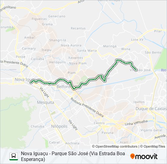 Mapa de 451I de autobús