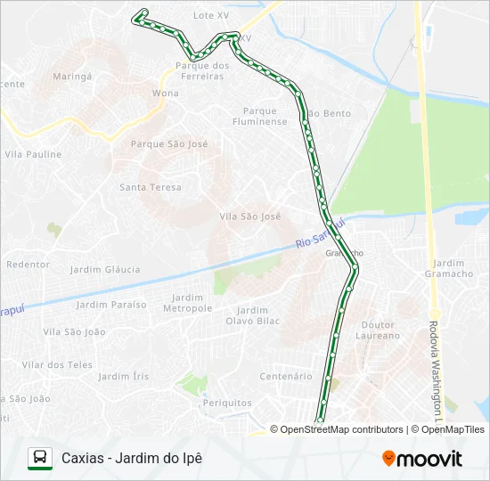 454I Bus Line Map