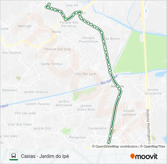 454I Bus Line Map
