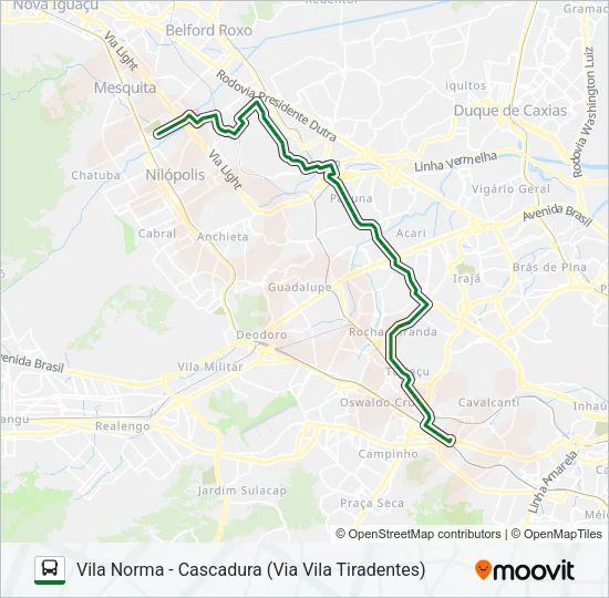734L Bus Line Map