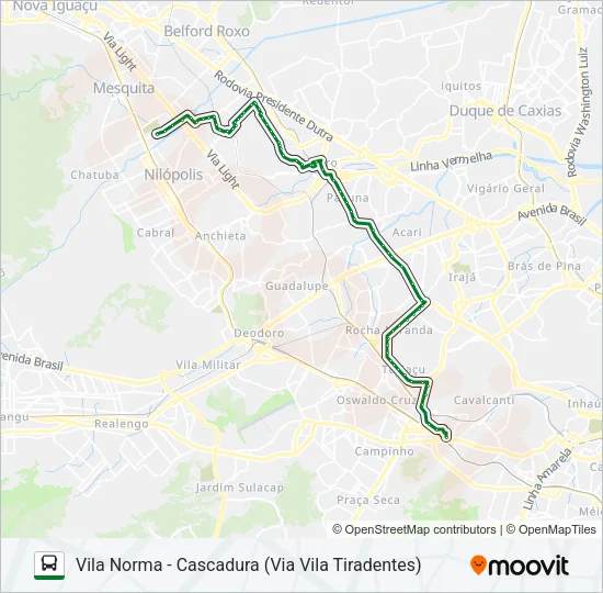 734L Bus Line Map