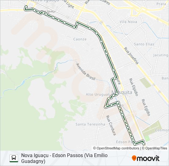 Mapa da linha 665I de ônibus