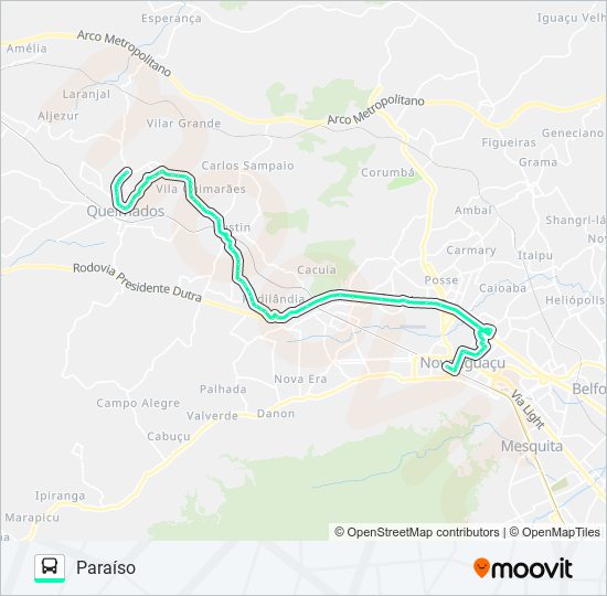 607I bus Line Map